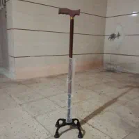 عصا مشکی قهوه ای پایه دار