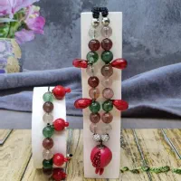 ست دستبند و گردنبند مادر(سنگ کوارتز هندوانه)طبیعی|جواهرات|تهران, گلستان (شهرک راه آهن)|دیوار