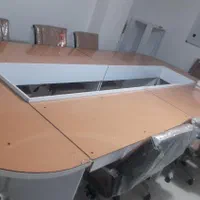 میز کنفرانس ۱۶ نفره  با ۱۱ تا صندلی چرخدار نو|دفتر کار|کرج, برغان|دیوار