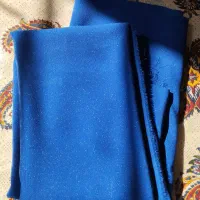 پارچه کرپ لمه آبی کاربنی