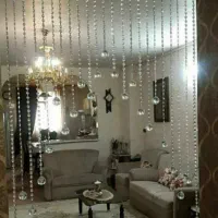 پرده کریستالی و پولکی و ریسه گوی لوستر و پرده|پرده، رانر، رومیزی|تهران, تهرانسر شرقی|دیوار