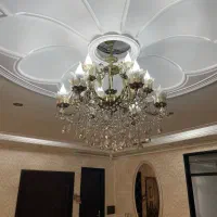 لوستر ۶ شاخه ۱۲ شعله برنزی