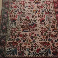 فرش دستباف زرونیم عتیقه وقدیمی