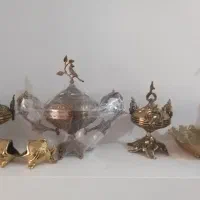 کشکول و شکلات خوری برنز و چراغ جادوی زیبا وشیک|صنایع دستی و سایر لوازم تزئینی|قم, باغ شریفی|دیوار