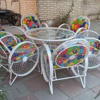 میز صندلی باغی چوبی تاشو تاب باغی تخت سنتی ریلکسی