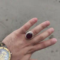 انگشتر یاقوت معدنی برمه کلکسیونی