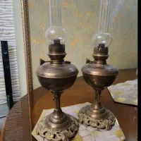 دو عدد چراغ نفتی قدیمی