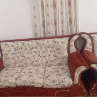 مبل هفت نفره و پرده دو متری لباس زنانه|مبلمان خانگی و میز عسلی|جوانرود, |دیوار