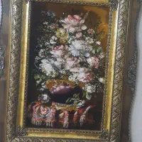 تابلو فرش چله ابریشم