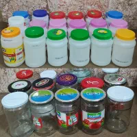 دبه و شیشه خالی