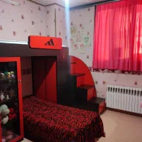 تخت و کمد کم جا دو نفره نوجوان به همراه تشک نو