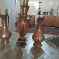 سماوربرقی وسماورزغالی عتیقه|کلکسیون اشیاء عتیقه|اصفهان, باغ فدک|دیوار