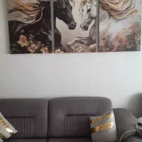 تابلو اسب سه تیکه بزرگ