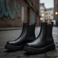 نیم بوت زنانه چلسی دوطرف کش-مشکی پرداخت درب منزل