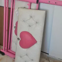 تخت نوجوان سفید صورتی|تخت و سرویس خواب|کرمان, |دیوار