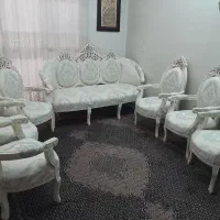 مبل استیل  آبنوس  ۹نفره|مبلمان خانگی و میز عسلی|تهران, بلورسازی|دیوار