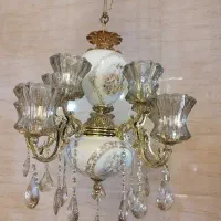 لوستر زنبق ستاره 10شعله برنزی