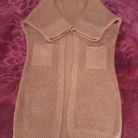 ژاکت بلند بافت و روسری