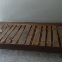 تخت چوبی  1نفره|تخت و سرویس خواب|اصفهان, پرتمان|دیوار
