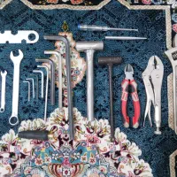 مانومتر  ابزارآلات  دستکش جوشکاری و لولا درب اهنی