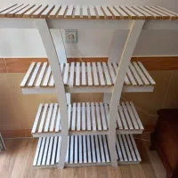 استند گل و کاکتوس ام دی اف با گل و گلداناش