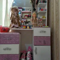 سرویس خواب(کمد لباسی،بوفه بچه و آیینه دراور و تخت)