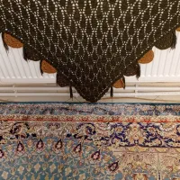 شال سه گوش دست باف با دوتا شال گردن دست باف