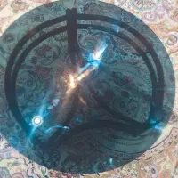 میز گرد شیشه ای وپایه ی فلزی بسیار شیک و بزرگ|مبلمان خانگی و میز عسلی|اهواز, کوی مهدیس|دیوار