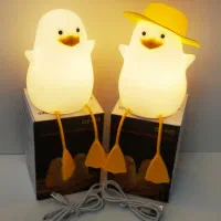 چراغ خواب سیلیکونی پاندا واردک کلاه دار بدون کلاه