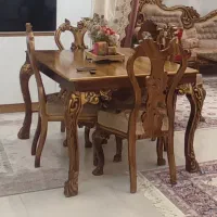 مبل استیل هفت نفره همراه میز ناهارخوری شش نفره|مبلمان خانگی و میز عسلی|محمدیه-قزوین, |دیوار