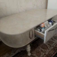میز جلومبلی طرح سنگ مرمر