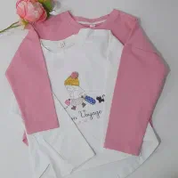 پیراهن آستین بلند دخترانه زیر۷سال