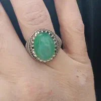 انگشتر نقره عقیق سبز
