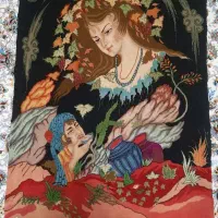 تابلو فرش دستبافت ابریشم