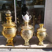 سماور برنجی بزرگ گازی و برقی