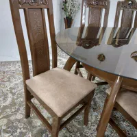 میزنهارخوری 6نفره تمام چوب ومحکم(مناسب جهیزیه)|میز و صندلی غذاخوری|مشهد, توس (بلوار توس)|دیوار