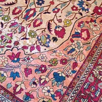 دورو تمام ابریشم ، طرح بختیاری و تک درخت|فرش|بجنورد, |دیوار