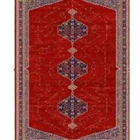 فرش مرینوس کلکسیون آنتیک طرح سه گل لاکی و کرم|فرش|سمنان, |دیوار