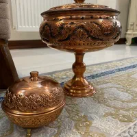 آجیل خوری و قندان مسی