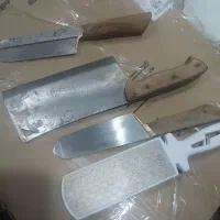 چاقو ساطور قصابی همراه چاقوتیزکن اصل زنجان