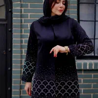 کت تک بلند مزونی دیبا (نگین دار)