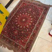 فرش ماشینی زرشکی گرد و مستطیل
