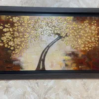 تابلو برجسته دکوراتیو طرح درخت طلا