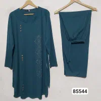 ست تونیک و شلوار نگین دار باحجاب