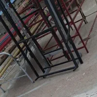 قفسه آهنی و چوبی تمیز|کتابخانه، شلف، قفسههای دیواری|اندیکا, |دیوار