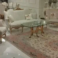 مبل استیل7نفره-8عدد صندلی ناهارخوری-شزلون3نفره-