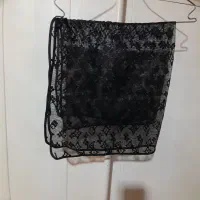 شال مشکی مجلسی وروسری کوتاه توری|لباس|تبریز, |دیوار