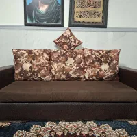 ست مبل راحتی ۷ نفره قهوه‌ای . سالم و تمیز