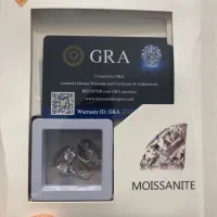 گوشواره نقره با سنگ MOISSANITE|جواهرات|تبریز, |دیوار