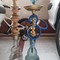 قلیان تنه برنجی سنگین و چوبی
